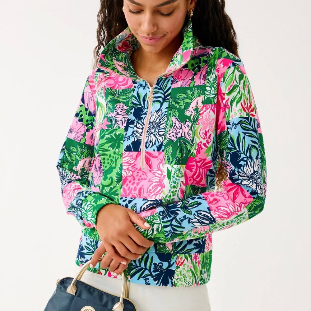 Party Punch Patch UPF 50+ Eleni Pullover by Lilly Pulitzer